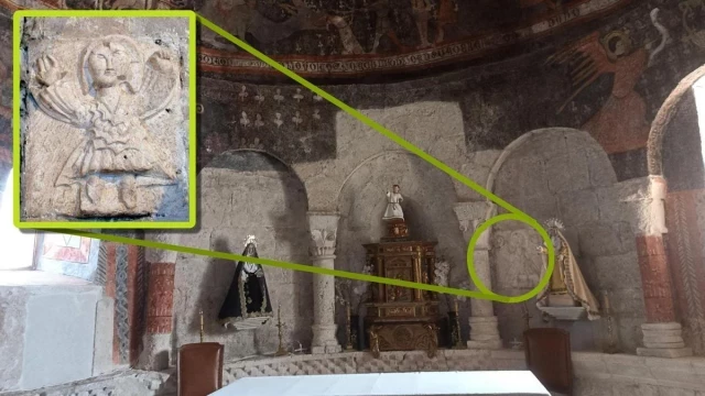 La misteriosa figura de una iglesia románica de Segovia cuya restauración destapó unas pinturas murales únicas