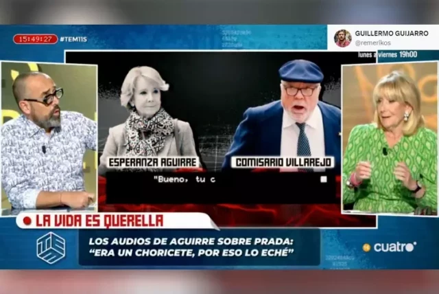 El cinismo de Esperanza Aguirre al ser pillada por Risto Mejide  de en una contradicción: "Esta señora tiene más morro que Espinete"