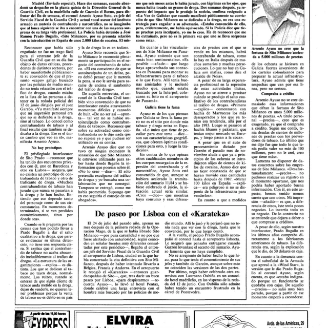 Coronel Ayuso: «Yo estaba realmente convencido de que Sito Miñanco no se dedicaba a la droga» (1991- Febrero)