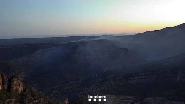 El incendio de Priorat ha quemado 107 hectáreas cerca de la Serra de Montsant y aún no está estabilizado