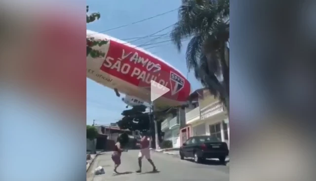 VIDEO: Dirigible se estrella contra casas en São Paulo, Brasil durante vuelo de prueba