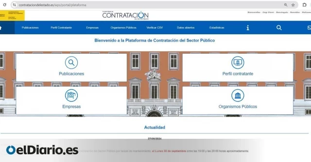 La plataforma estatal de contratos públicos sufre una desaparición masiva de actas de adjudicación