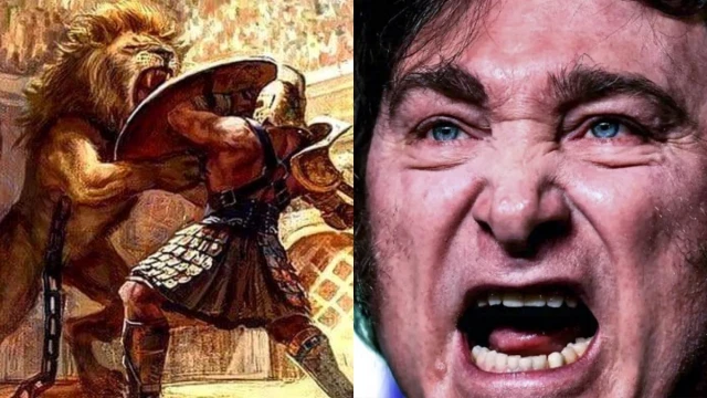 Javier Milei, el gladiador y su historia mística con Conan, el león: contó que se conocieron hace 2000 años, en el Coliseo romano