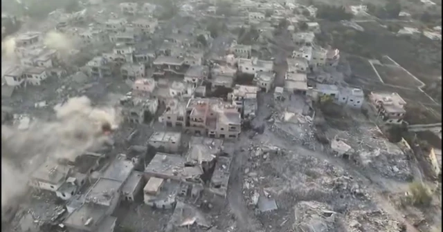 Un dron muestra la destrucción causada por los ataques israelíes en una aldea libanesa [ENG]