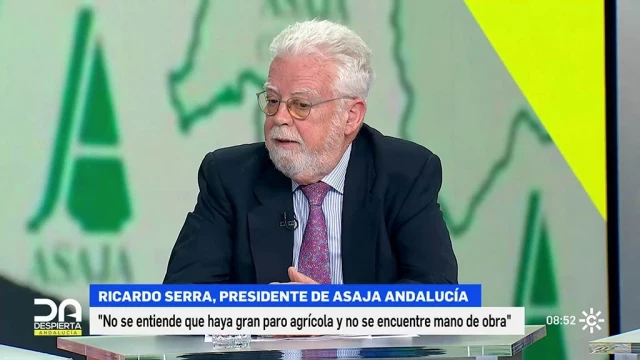 Ricardo Serra (presidente de Asaja Andalucía): "no se entiende que haya gran paro agrícola y no se encuentre mano de obra"