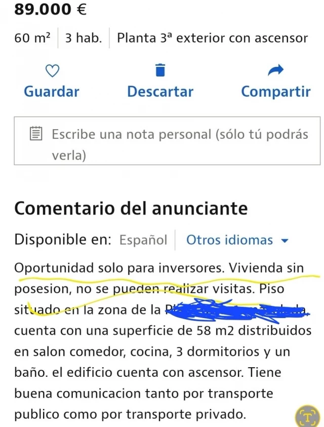 Comprando pisos con inquilinos o la titularidad de un desahucio