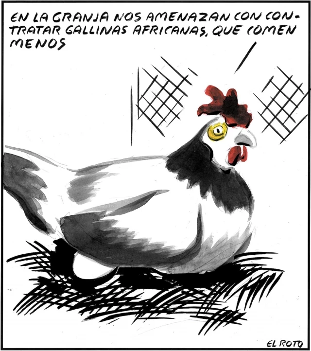 Amenazas laborales. (El Roto)