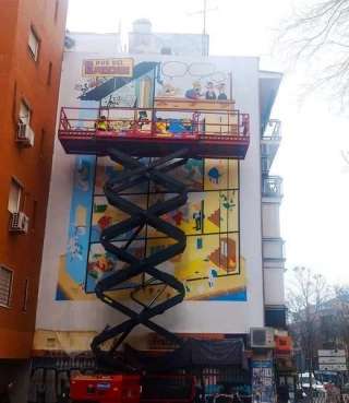 Homenaje a Francisco Ibáñez en Carabanchel con un mural